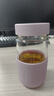 富光素飲玻璃杯花茶水分離杯女膠囊泡茶杯子辦公杯隔熱防燙水杯ins風(fēng) 素飲 紫色 360ml 曬單實拍圖