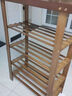 倘然之家鞋柜換鞋凳門(mén)口可坐入戶(hù)門(mén)口鞋架子多層家用楠竹玄關(guān)柜置物架 楠竹雕花鞋架（胡桃色） 3層50cm 曬單實(shí)拍圖