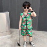 G.DUCKKIDS童裝男童套裝夏季薄款兒童衣服幼兒園六一表演服東北大花無袖短褲 紅色 90 (建議寶寶10-12公斤 24-36個(gè) 曬單實(shí)拍圖