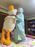 日本可愛(ài)鴨子公仔毛絨玩具大白鵝抱枕夾腿玩偶布娃娃床上睡覺(jué) 開(kāi)心趴鴨 1.2米【旗艦品質(zhì)】 曬單實(shí)拍圖
