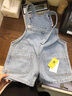 探福者ins童裝夏款嬰幼兒衣服女寶寶夏季牛仔背帶褲洋氣套裝夏裝兩件套 牛仔+背心兩件套 80 曬單實(shí)拍圖