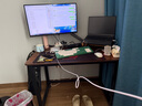 嘩禾梧電腦桌家用辦公桌子簡約臺式書桌電競桌學習工作臺宿舍出租房桌子 黑架+古橡木 【15mm桌面】100*60CM 曬單實拍圖