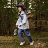 EBAER兒童防水運(yùn)動(dòng)褲秋裝新款男童戶外休閑長褲女童褲子 藍(lán)盈紫 130cm  曬單實(shí)拍圖