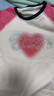 英氏（YEEHOO）兒童短袖女童t恤夏裝季撞色時(shí)尚透氣半袖女孩中大童裝新款上衣服 愛(ài)心閃閃亮玫瑰紅 140 曬單實(shí)拍圖