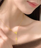 LIU GUI FU JEWELRY葫蘆黃金項鏈女生足金套鏈碎冰冰掛墜馬年生日禮物送女朋友老婆 足金葫蘆套鏈 3.29克 曬單實(shí)拍圖
