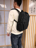 小米（MI）2025新款雙肩包男女休閑書包大容量輕便旅行包背包簡約雙肩背包 黑色 曬單實拍圖