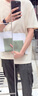 名創(chuàng)優(yōu)品（MINISO）華夫格短袖男夏季重磅潮流2025新款青少年休閑抗皺t恤 白 L 曬單實拍圖