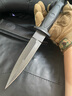 俄羅斯基茲利亞爾現役連長(cháng)軍士戶(hù)外戰術(shù)直刀高硬度AUS8鋼刀生存刀 俄羅斯基茲利亞爾連長(cháng)【雙刃黑】 30.5cm-小于60°【贈戰術(shù)牛皮K鞘】 曬單實(shí)拍圖