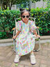 La Chapelle拉夏貝爾女童連衣裙2025新款洋氣兒童夏裝裙子寶寶碎花甜美公主裙 公主裙 120 建議身高111-120cm 曬單實(shí)拍圖