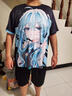 云薔初音未來(lái)短袖T恤 日系潮牌短袖T恤男女動(dòng)漫周邊cos服痛衣miku印花 T短袖3170黑色 L 120-140斤 曬單實(shí)拍圖