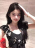 爾山集蝴蝶飛袖連衣裙黑色連衣裙小個子女夏2025新款飛袖包臀魚尾長裙 小飛袖碎花裙M 曬單實(shí)拍圖
