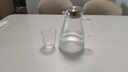 青蘋果水壺水杯套裝 涼水壺冷水壺錘紋耐熱玻璃嘟嘟壺*1錘紋玻璃杯*6 曬單實(shí)拍圖