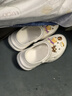 百麗輕便洞洞鞋女夏厚底可DIY休閑拖鞋B2579BH4 米色 38 曬單實(shí)拍圖