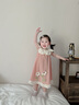 幼歌（YOUGE）2025夏季新款嬰幼兒無(wú)袖花瓣領(lǐng)純棉連衣裙清涼兒童裙子 粉色 90 cm 曬單實(shí)拍圖