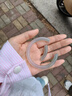 中國(guó)黃金（CHINA GOLD）半山半水玉髓手鐲女翡翠綠細(xì)條玉鐲子七夕情人節(jié)禮物送女朋友老婆 【甄選級(jí)】半山半水(圓條正圈56)8MM-玫瑰禮盒 曬單實(shí)拍圖