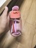 特百惠（Tupperware）CC企鵝350ML塑料杯夏季男女學(xué)生兒童水杯子便攜帶吸管 甜蜜粉 曬單實(shí)拍圖