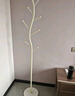 木樽奶油風(fēng)網(wǎng)紅衣帽架臥室掛衣架落地家用室內(nèi)簡(jiǎn)約立式掛包收納衣服架 奶油白樹杈主桿+雪山白巖板底座 曬單實(shí)拍圖