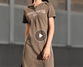森馬（Semir）【連衣裙合輯】夏天女法式慵懶風(fēng)裙子復(fù)古學(xué)院風(fēng)針織裙雪紡碎花裙 L款運(yùn)動(dòng)風(fēng)連帽短裙-咖色調(diào)00355 L 曬單實(shí)拍圖