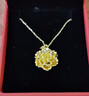 中國黃金（CHINA GOLD）牡丹花黃金吊墜女款足金項鏈掛墜七夕情人節(jié)禮物送女友送老婆媽媽 牡丹花》黃金吊墜1.1g》配S925鏈 曬單實拍圖