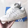 阿迪達(dá)斯 （adidas）FORUM低幫籃球鞋板鞋小白鞋男女阿迪達(dá)斯官方三葉草 米白色 40 曬單實(shí)拍圖