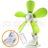 中聯(lián)（ZOLEE）中聯(lián)夾扇電風(fēng)扇迷你微風(fēng)扇小風(fēng)扇小電扇安全硅膠臺夾壁扇靜音家用辦公室工業(yè)學(xué)生宿舍床頭語(yǔ)音聲控 綠色(28CM軟葉)+遙控線(xiàn) 曬單實(shí)拍圖