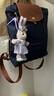 瓏驤(LONGCHAMP)女包女士LE PLIAGE系列雙肩背包旅行包節(jié)日禮物 藍(lán)色L1699089 P68 尺寸：25*30cm 曬單實(shí)拍圖