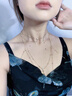 ONEVAN925純銀胸鏈身體鏈歐美bodychain性感比基尼bikini鎖骨鏈女感 金色 【身體鏈+項(xiàng)鏈】套裝 送精 曬單實(shí)拍圖