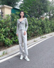 浪莎灰色運動褲女春秋季新款哈倫束腳褲休閑寬松直筒顯瘦戶外跑步衛(wèi)褲 灰色 【贈運費險】 L (適合100-115斤） 曬單實拍圖