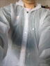 文枝雨衣雨褲套裝戶外騎行成人男女雨衣EVA防水暴雨分體雨衣登山旅行 透明白【雨衣+雨褲】 曬單實拍圖