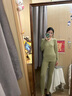 浪莎秋衣秋褲套裝女士薄款打底棉毛衫高彈修身秋冬季10A抗菌保暖內(nèi)衣 【灰綠套裝】·10A抗菌彈力棉 M /160 曬單實(shí)拍圖