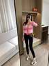 潮衣控黑色打底褲女春秋外穿2025新款秋冬加絨緊身彈力黑褲鉛筆小腳褲子 無(wú)扣長(zhǎng)褲薄絨 2XL 適合126135斤 曬單實(shí)拍圖