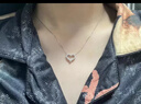 AINMEYS鉑金心形鉆石鎖骨鏈S925銀莫桑石愛(ài)心吊墜含鏈子女潮流愛(ài)心形墜子 莫桑鉆項(xiàng)鏈（含禮盒證書(shū)） 曬單實(shí)拍圖