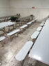 彧龍食堂餐桌椅 玻璃鋼長(cháng)條形餐桌椅 學(xué)校餐廳桌椅 連體餐桌椅 定制專(zhuān)拍/咨詢(xún)客服 曬單實(shí)拍圖