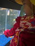 優(yōu)奇嬰兒衣服秋季連體衣女寶寶滿月服春秋款蛇年哈衣百天周歲禮服秋裝 曬單實(shí)拍圖