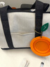 無(wú)印良品（MUJI）聚酯纖維棉麻混紡 寵物包 寵物用品 便攜外出 貓包 深藏青色 42*22*30cm 曬單實(shí)拍圖