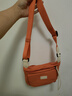 萊夫實(shí)用斜挎包 輕盈減負大容量多口袋百搭帆布包包女包生日禮物 活力橙-可放7.9英寸平板 曬單實(shí)拍圖