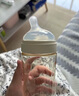 bebebus鉆光奶瓶3-6個月300ml新生兒寶寶ppsu偏心仿母乳防脹氣防嗆奶瓶 曬單實拍圖