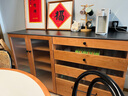 二黑木作撲滿餐邊柜 巖板咖啡柜儲物中古風(fēng)實(shí)木茶水柜小戶型落地組合收納 A抽屜柜+B鍋具柜 櫻桃木 8月 曬單實(shí)拍圖