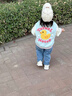 G.DUCKKIDS童裝女童牛仔褲春秋季兒童褲子中小童刺繡庫洛米長(zhǎng)褲女寶寶闊腿褲 藍(lán)色春秋款 140碼建議130-140cm9-10歲 曬單實(shí)拍圖