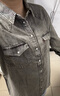 Levi's李維斯25年秋冬新款女士美式復(fù)古水洗做舊休閑牛仔襯衫外套 墨灰 L 曬單實(shí)拍圖