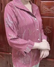 俞兆林（YUZHAOLIN）奶奶夏裝襯衫中老年女裝新款套裝女媽媽裝長(zhǎng)袖70歲80太太老人衣服 粉紅色（上衣） 2XL （建議105-120斤） 曬單實(shí)拍圖