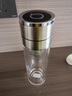 Stanisic德國(guó)品牌一鍵開(kāi)蓋雙層高檔玻璃杯茶水分離水杯子車(chē)載男商務(wù)泡茶杯 紳士黑【茶水分離】速開(kāi)320ML 曬單實(shí)拍圖