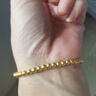 CRD克徠帝黃金手串足金999鎏彩蝴蝶金珠手鏈女款空心古法節日禮物 14.5g 6.5#[16.25cm] 曬單實(shí)拍圖