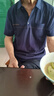 老爺車高檔100%純棉t恤男士短袖夏季中年爸爸男裝有真口袋polo衫上衣服 A218藏青 175/XL建議140-160斤 曬單實拍圖