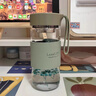 喆湘德國(guó)女士高顏值玻璃杯高硼硅茶水分離耐高溫2025杯子防摔防燙 水泥灰304食品茶漏_防燙杯套 480ml 曬單實(shí)拍圖