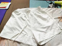 冶芷白色冰絲短褲女夏季2025新款外穿休閑寬松闊腿中褲五分運動(dòng)褲 開(kāi)叉運動(dòng)山本短褲白色 S（建議85-100斤） 曬單實(shí)拍圖