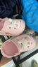 牧童兒童拖鞋夏男寶寶洞洞鞋軟底女童卡通洗澡嬰幼兒家居鞋萌兔粉140 曬單實(shí)拍圖