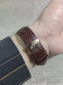 齊玫適用于羅賓尼表帶男女柔軟LOBINNI真皮手表帶原裝款頭層牛皮表鏈 棕色棕線(xiàn)+玫瑰金色扣 22mm 曬單實(shí)拍圖