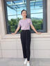 邦帛世西裝褲女2025夏季薄款高腰寬松直筒黑色休閑褲女顯瘦哈倫褲子 西裝長(zhǎng)褲【單扣黑】 L 推薦【101斤-110斤】 曬單實(shí)拍圖