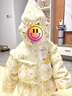 巴拉巴拉童裝嬰兒羽絨服女童寶寶冬季短款外套兒童保暖萌男童 白綠色調(diào)00314 120cm 曬單實(shí)拍圖